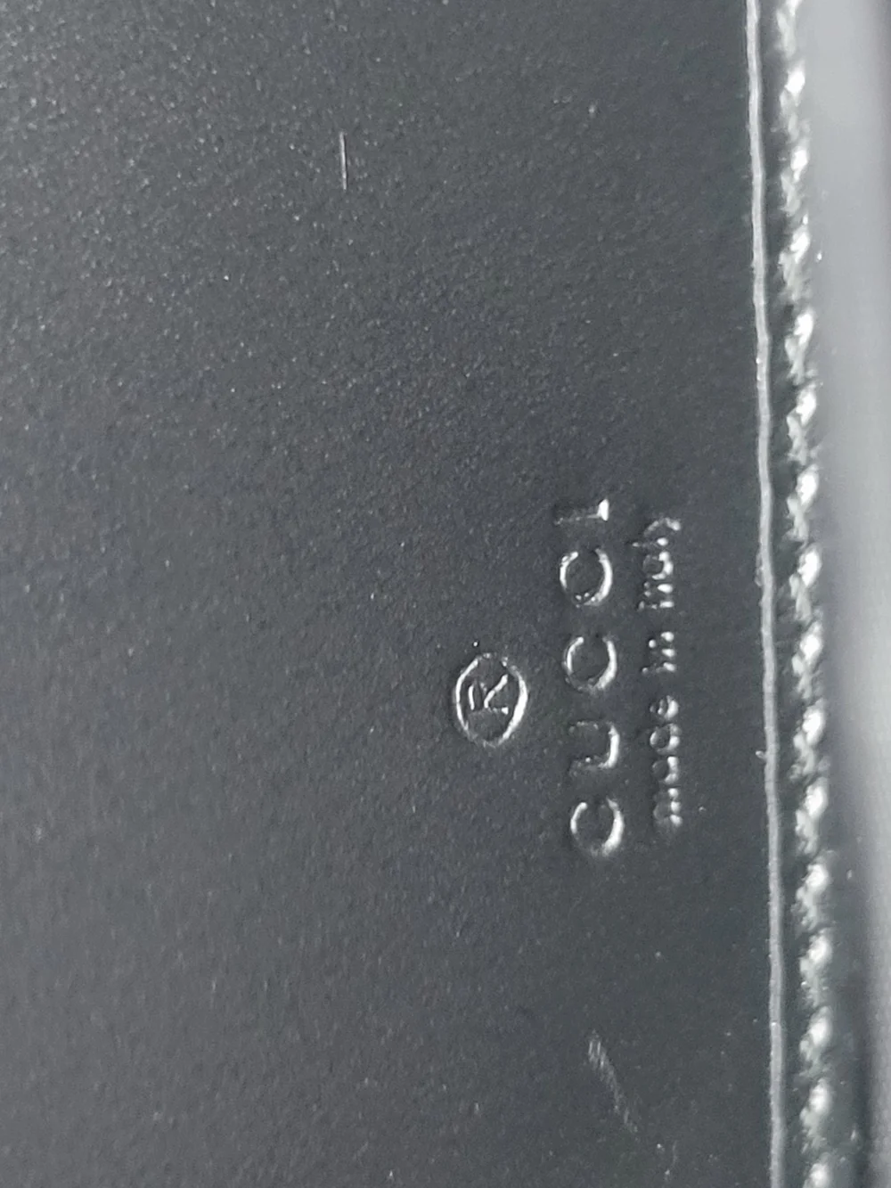 Gucci Black Embossed Calfskin Leather GG Motif Long Zip Wallet..Auth. w/COA.